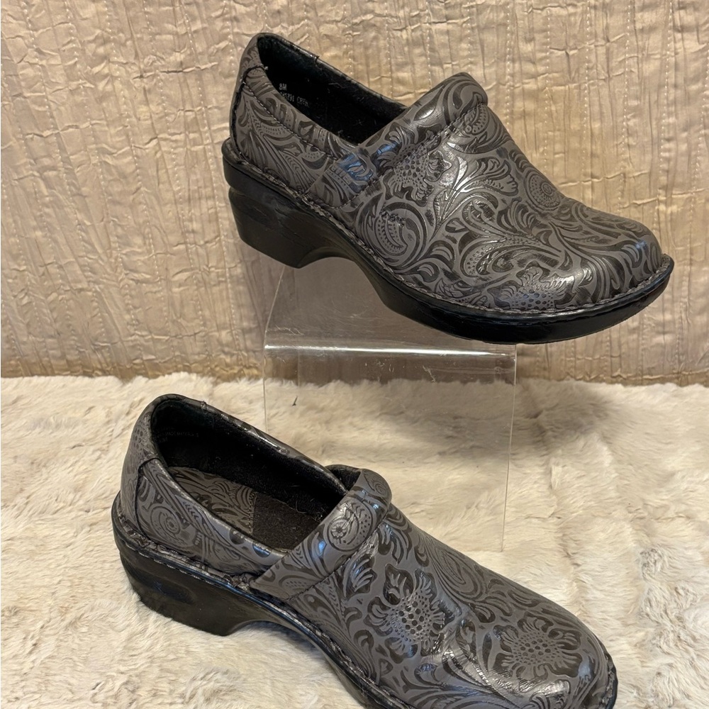 Born Women's Gray Patterned Slip-On Shoes